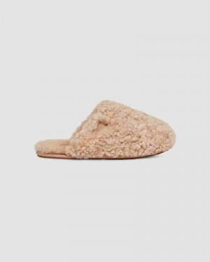 UGG Maxi Curly Slide Tøfler Børn Brune | DKZ8717U