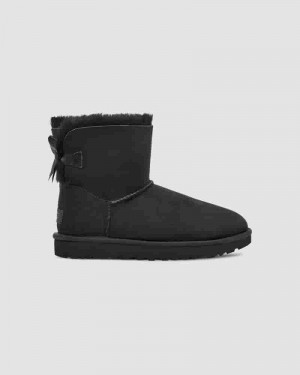 UGG Mini Bailey Bow II Boot Støvler Børn Sort | DKT8689C
