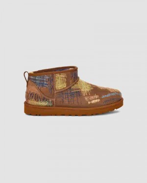 UGG X The Elder Statesman Classic Ultra Mini Støvler Herre Brune | DKS8644G